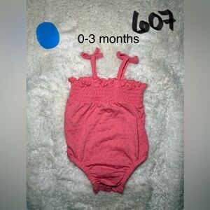 Adorable Pink Baby Romper with Bow Straps